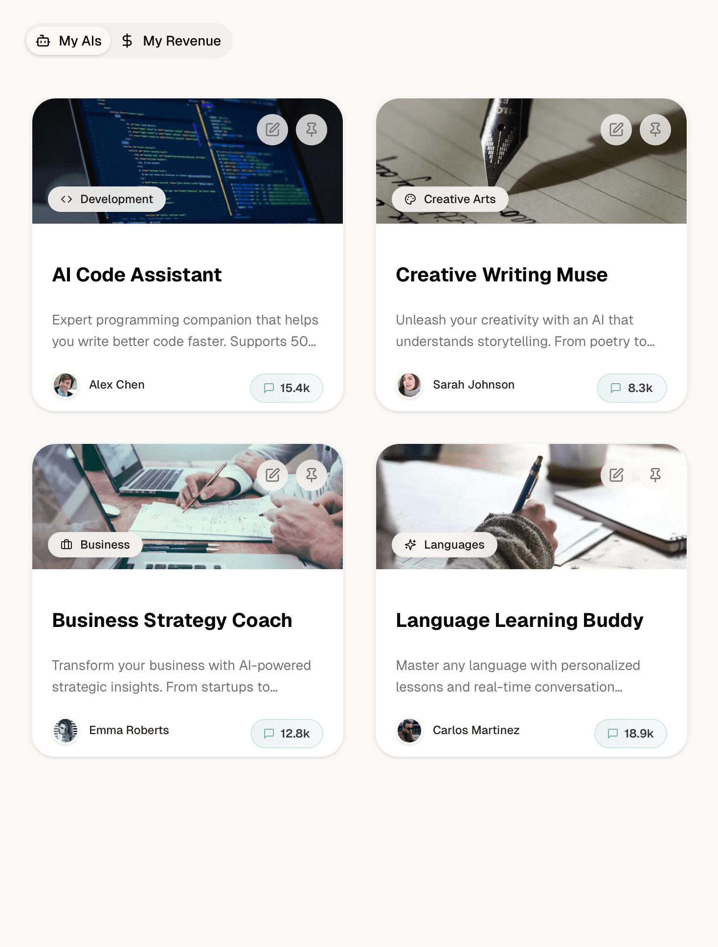 JustAskMomo Create AIs builder